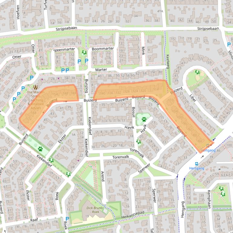 Kaart van postcodegebied 5508KC.