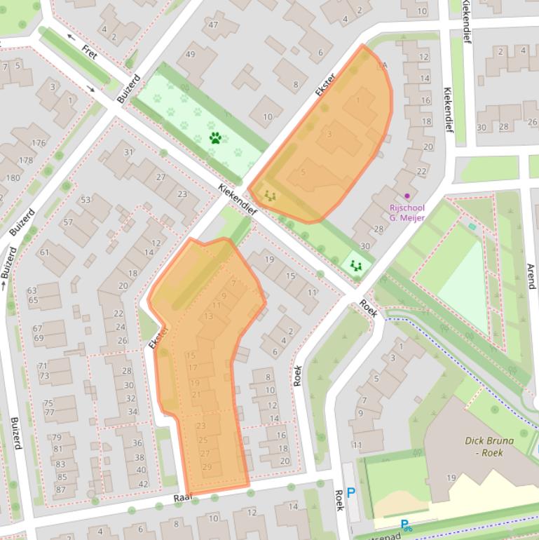 Kaart van postcodegebied 5508KJ.