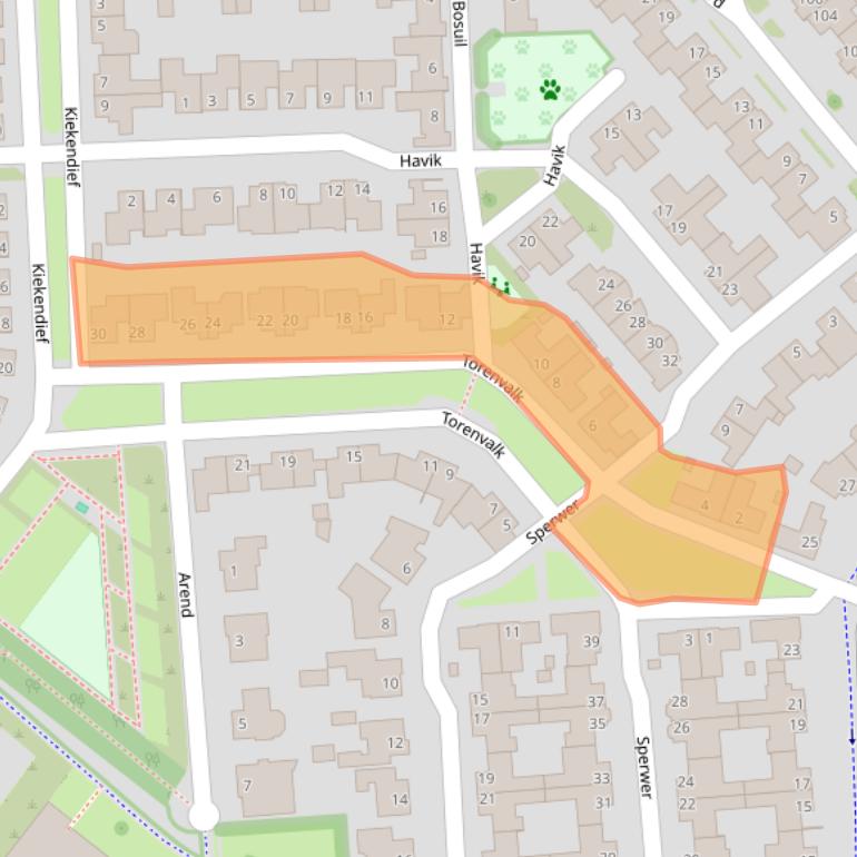 Kaart van postcodegebied 5508KS.