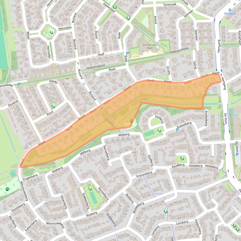 Kaart van postcodegebied 5508KZ.