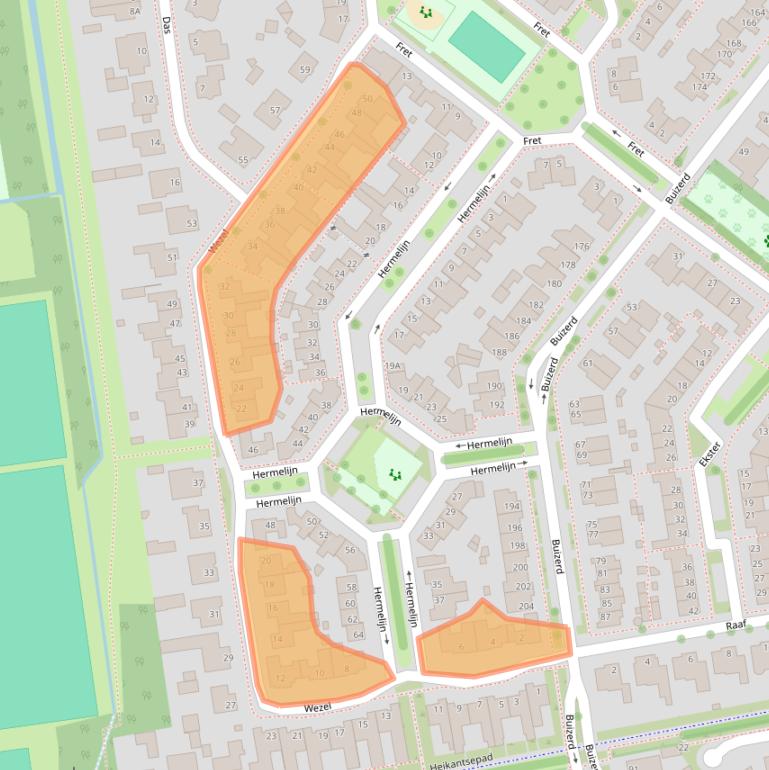 Kaart van postcodegebied 5508MD.