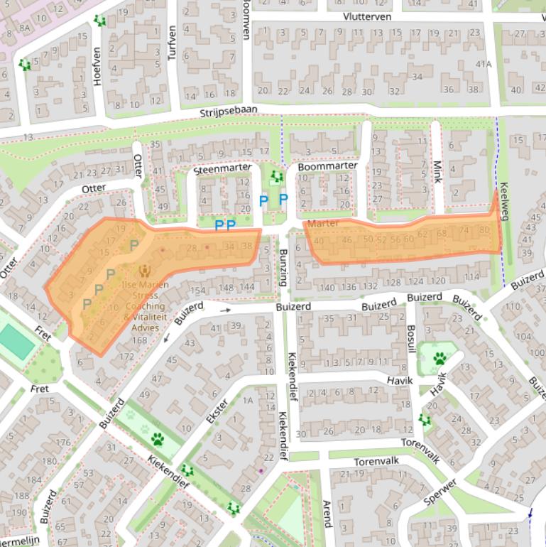 Kaart van postcodegebied 5508MP.
