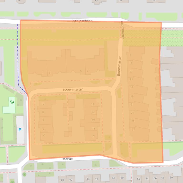 Kaart van postcodegebied 5508MX.