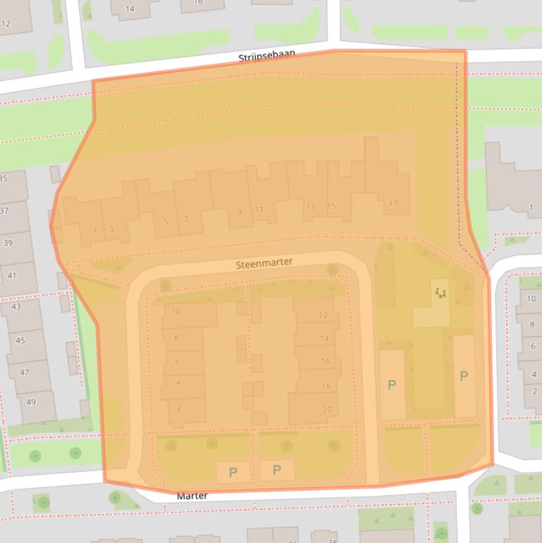 Kaart van postcodegebied 5508MZ.
