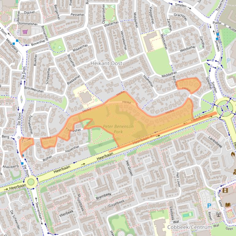 Kaart van postcodegebied 5508PB.