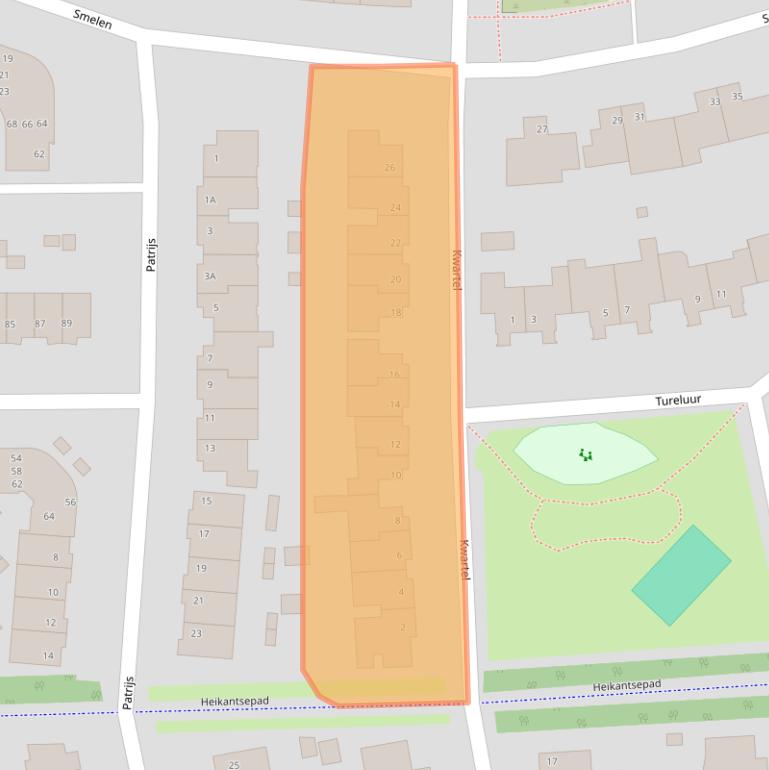 Kaart van postcodegebied 5508PZ.
