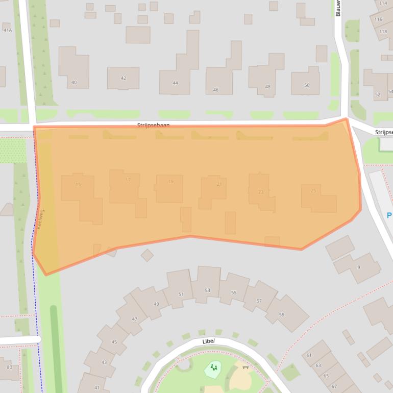 Kaart van postcodegebied 5508RA.
