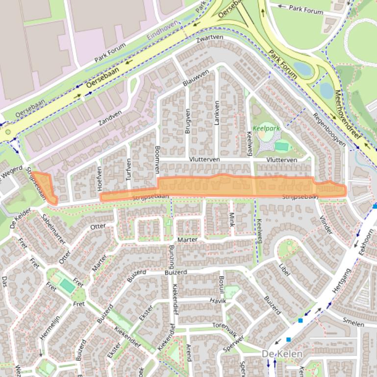 Kaart van postcodegebied 5508RB.