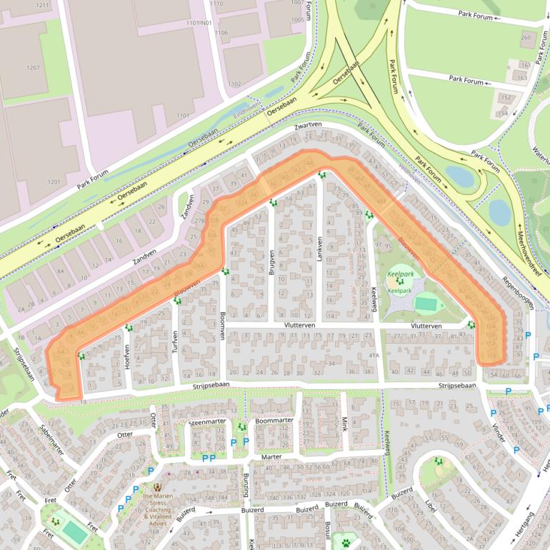 Kaart van postcodegebied 5508RD.