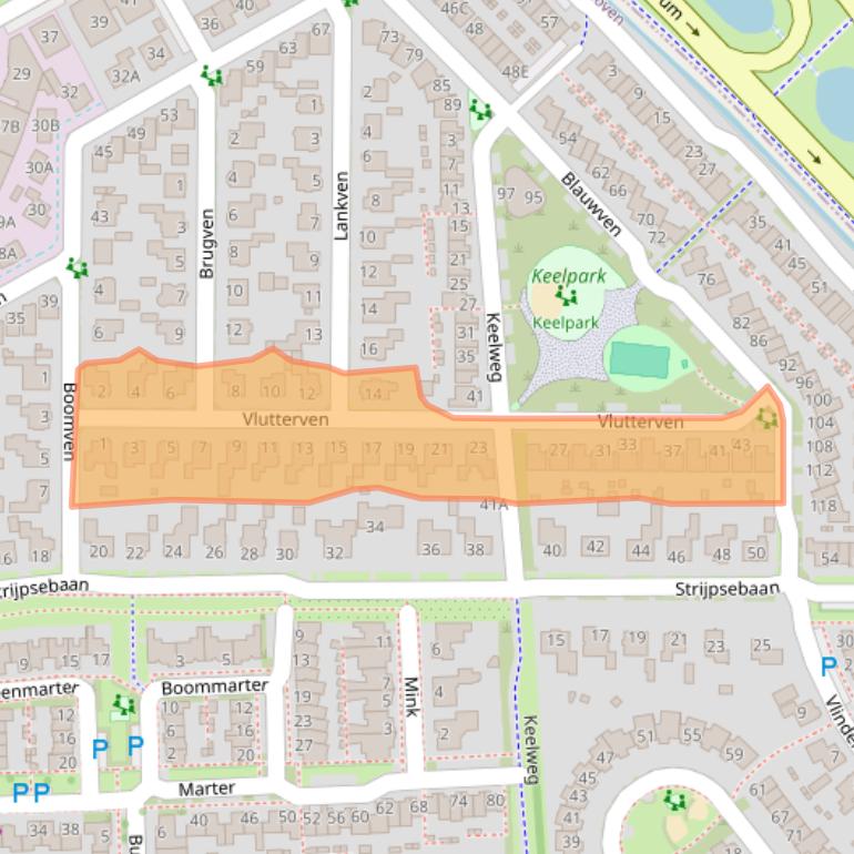 Kaart van postcodegebied 5508RM.