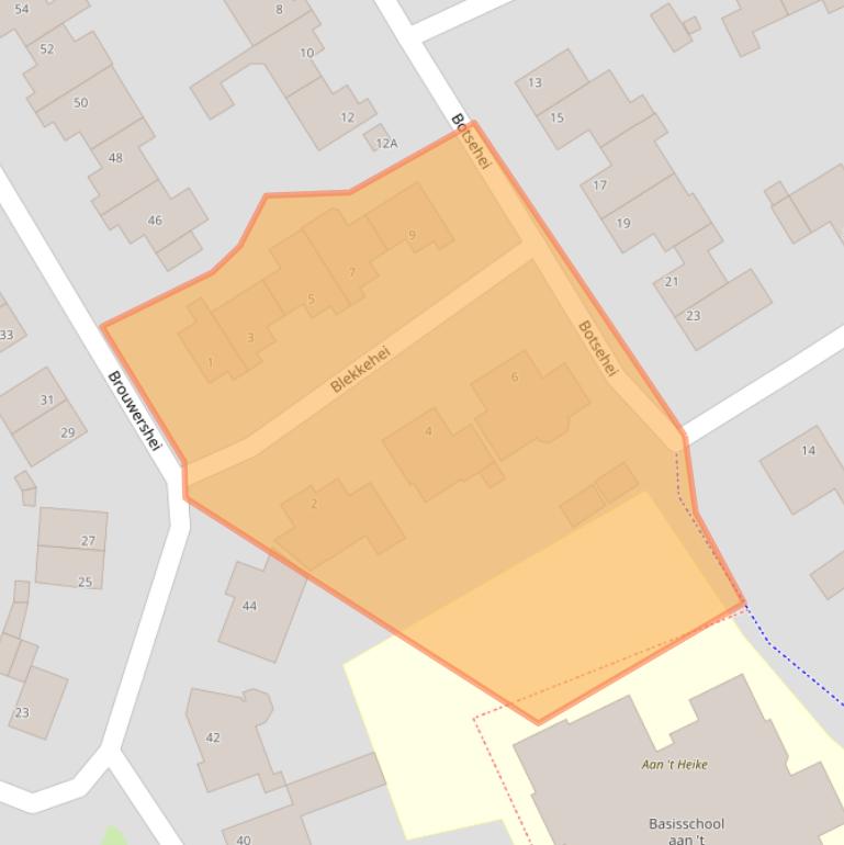 Kaart van postcodegebied 5508TC.