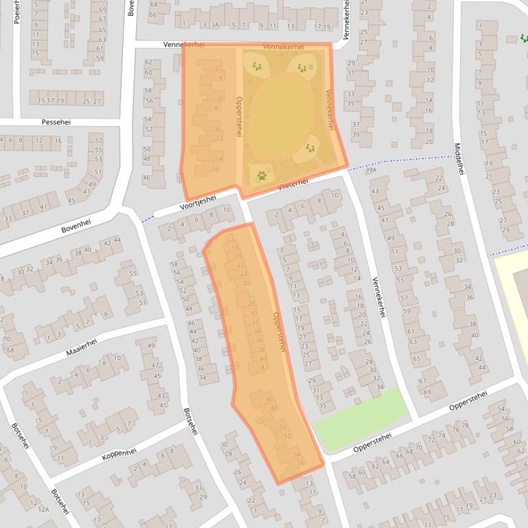 Kaart van postcodegebied 5508TR.