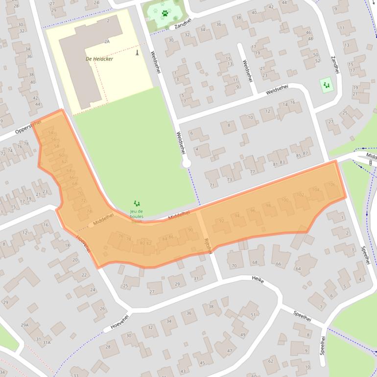 Kaart van postcodegebied 5508TS.