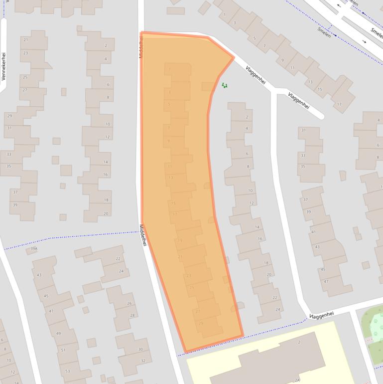 Kaart van postcodegebied 5508TV.