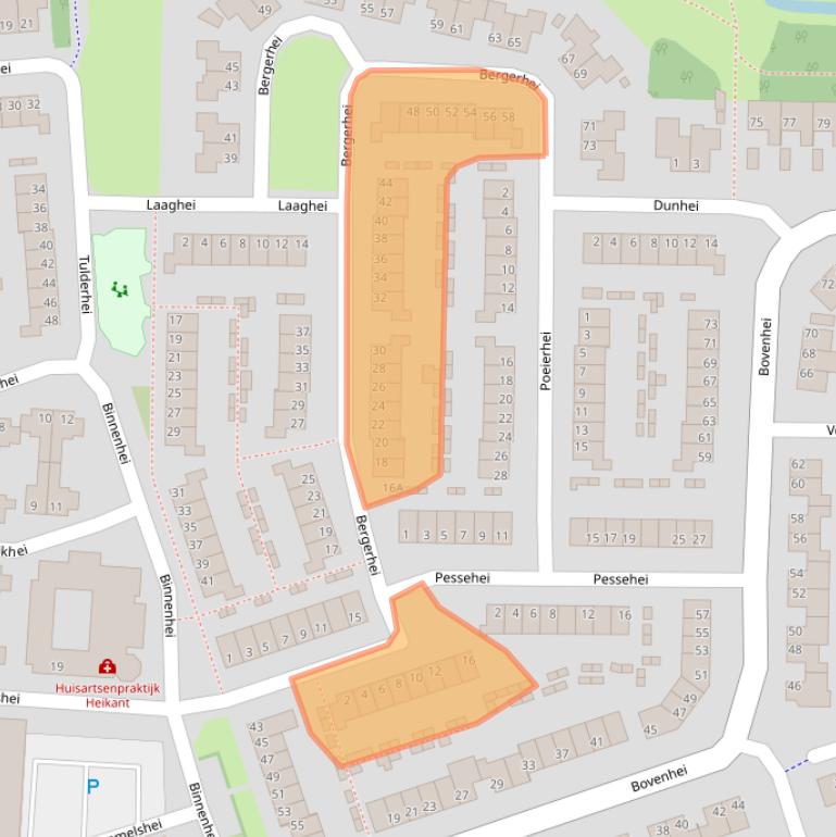 Kaart van postcodegebied 5508VD.