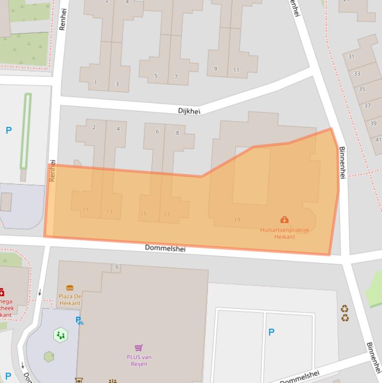 Kaart van postcodegebied 5508VE.