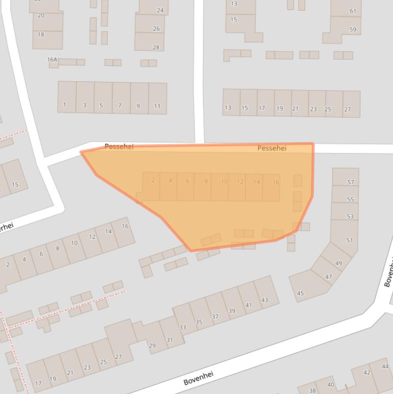 Kaart van postcodegebied 5508VJ.