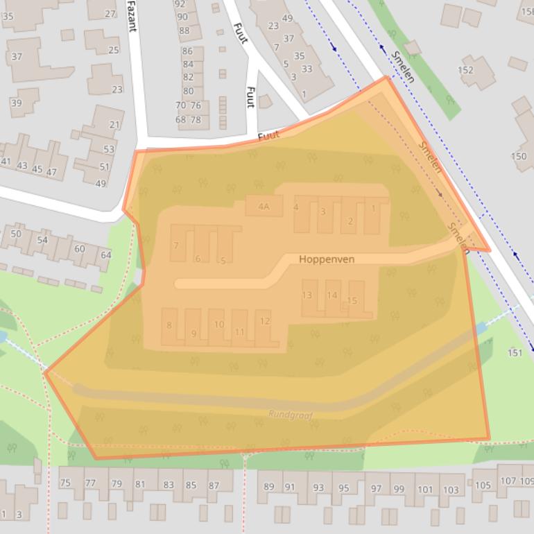 Kaart van postcodegebied 5508VZ.