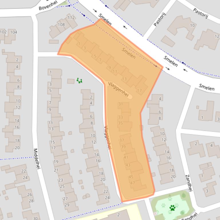 Kaart van postcodegebied 5508WJ.