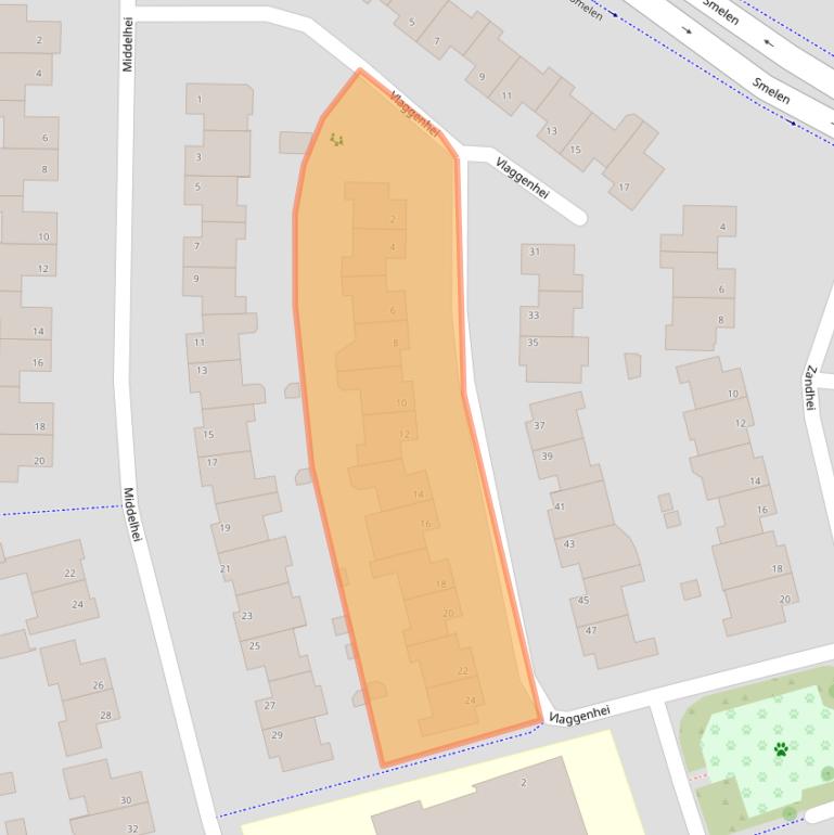 Kaart van postcodegebied 5508WK.