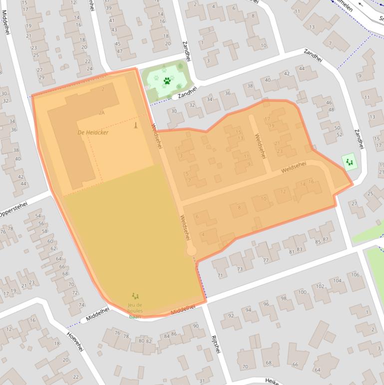 Kaart van postcodegebied 5508WR.