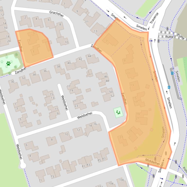 Kaart van postcodegebied 5508WS.