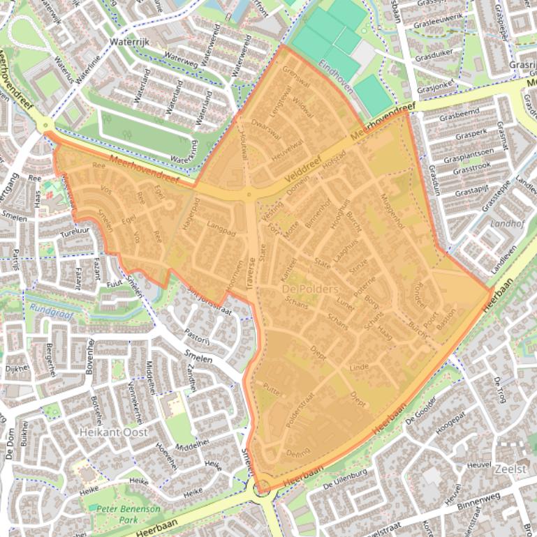 Kaart van postcodegebied 5509.