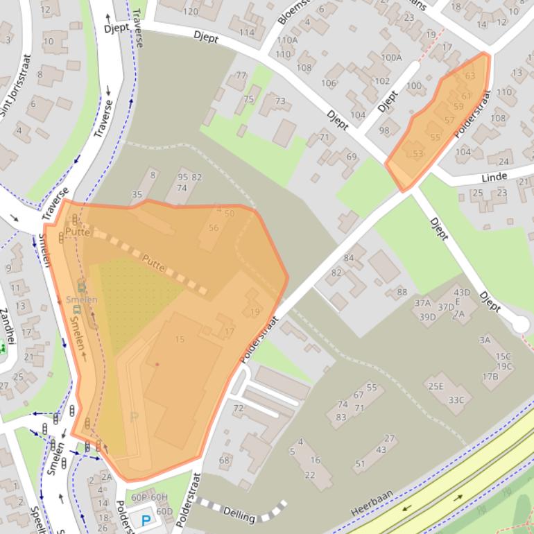 Kaart van postcodegebied 5509LB.
