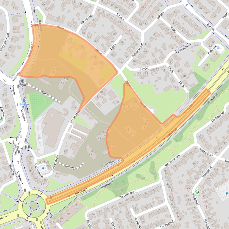 Kaart van postcodegebied 5509LD.