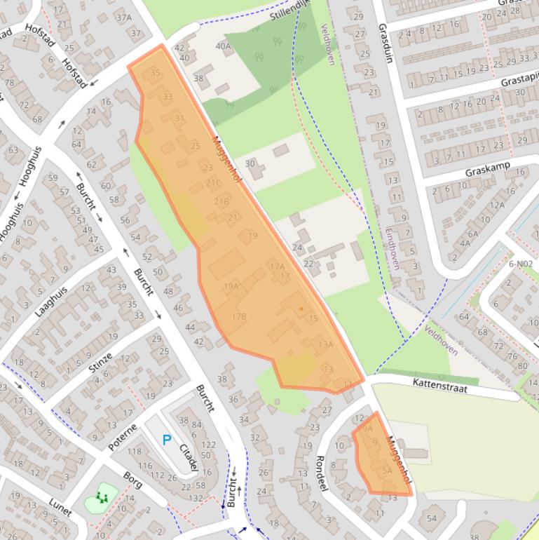 Kaart van postcodegebied 5509LM.