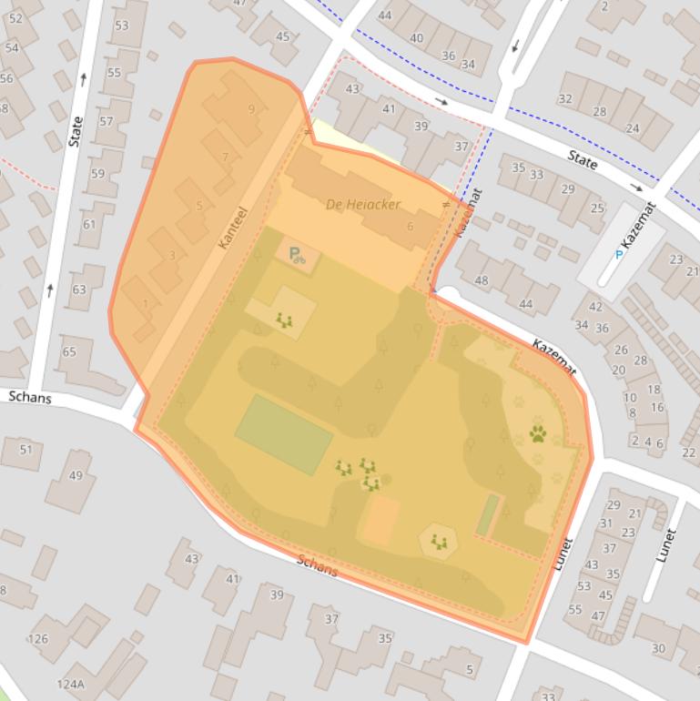 Kaart van postcodegebied 5509MT.