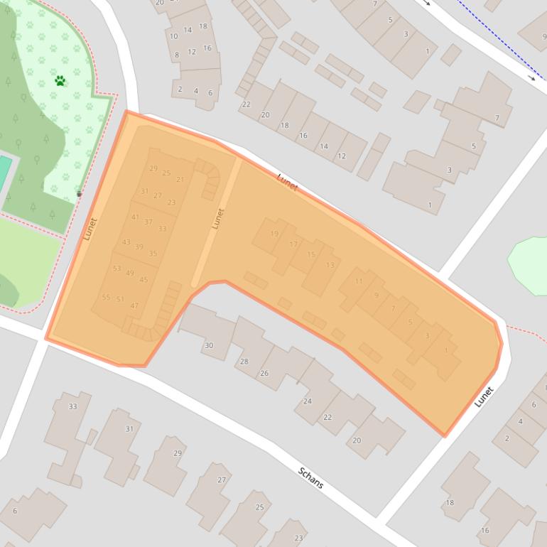 Kaart van postcodegebied 5509NC.
