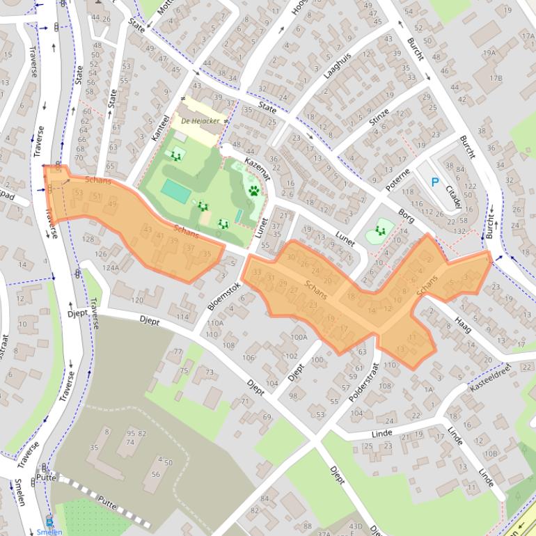 Kaart van postcodegebied 5509NM.