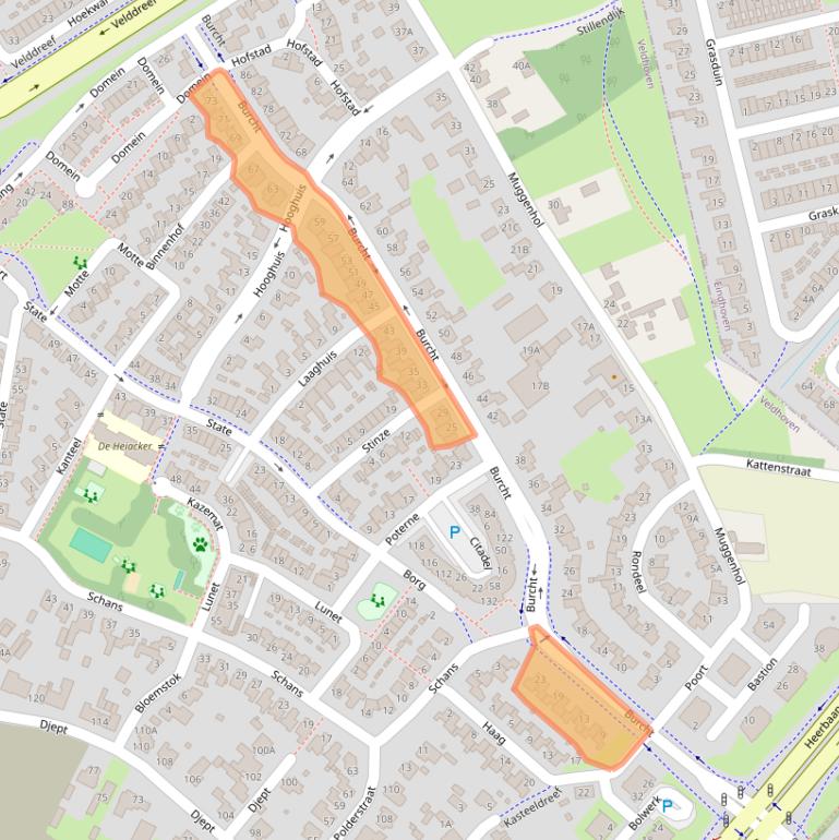 Kaart van postcodegebied 5509NR.