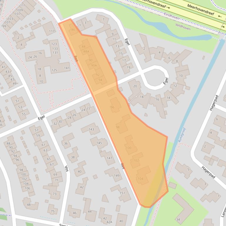 Kaart van postcodegebied 5509RE.