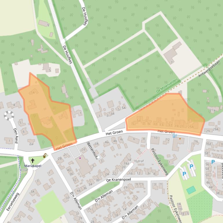 Kaart van postcodegebied 5511AC.