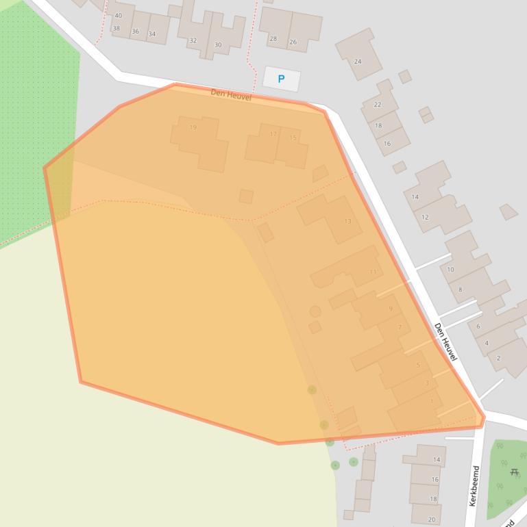 Kaart van postcodegebied 5511AK.