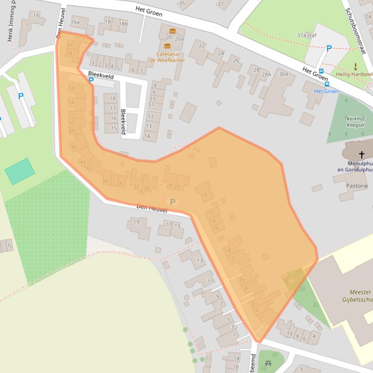 Kaart van postcodegebied 5511AL.