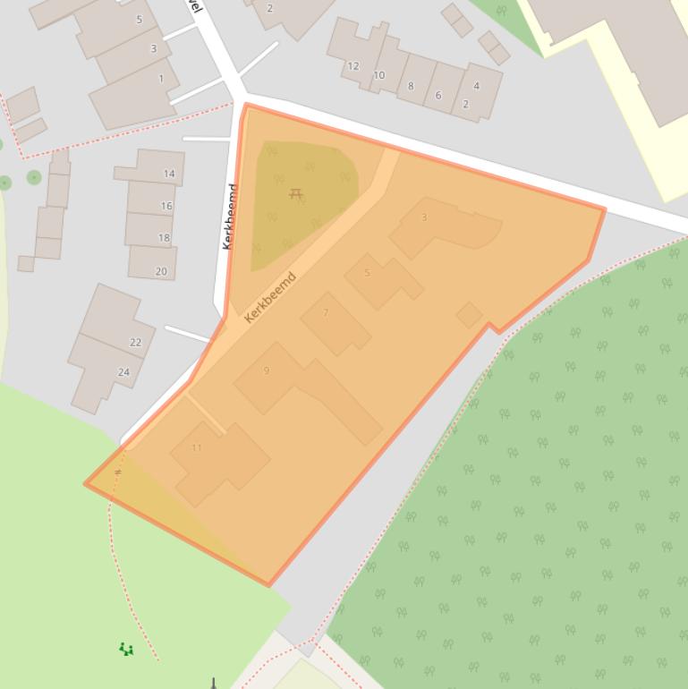 Kaart van postcodegebied 5511AM.