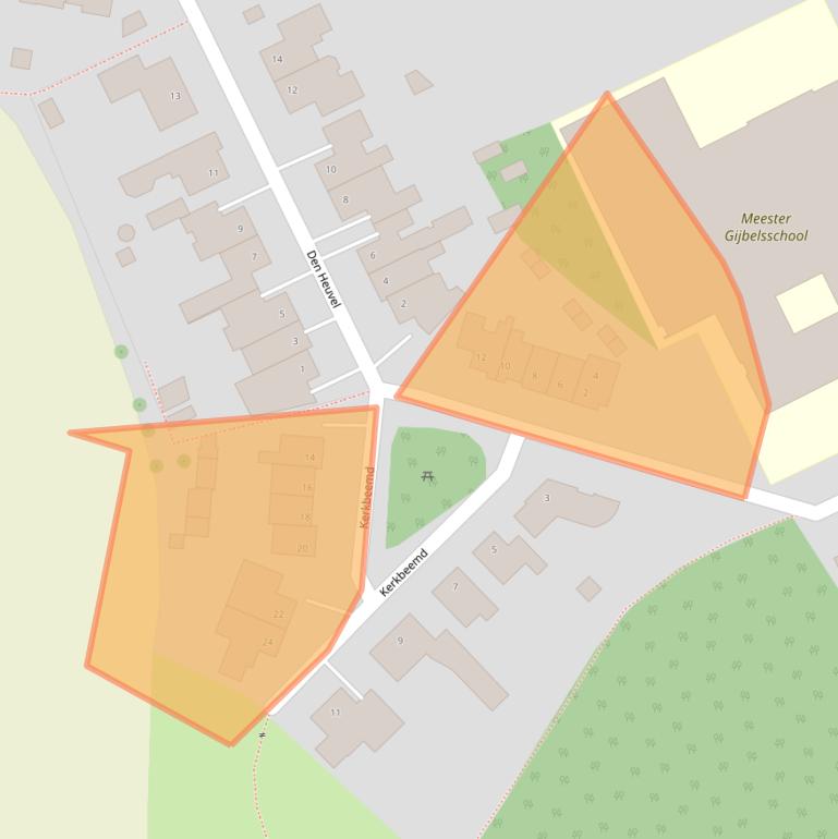 Kaart van postcodegebied 5511AN.