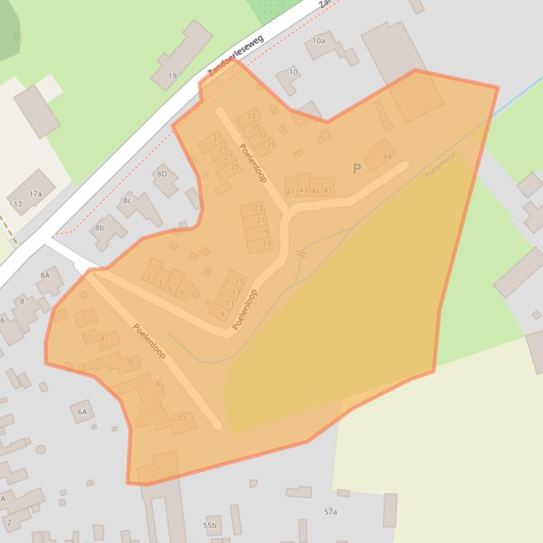 Kaart van postcodegebied 5511AP.