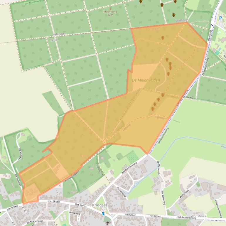 Kaart van postcodegebied 5511KD.