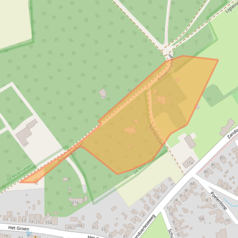 Kaart van postcodegebied 5511KE.