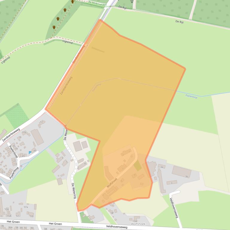 Kaart van postcodegebied 5511KH.