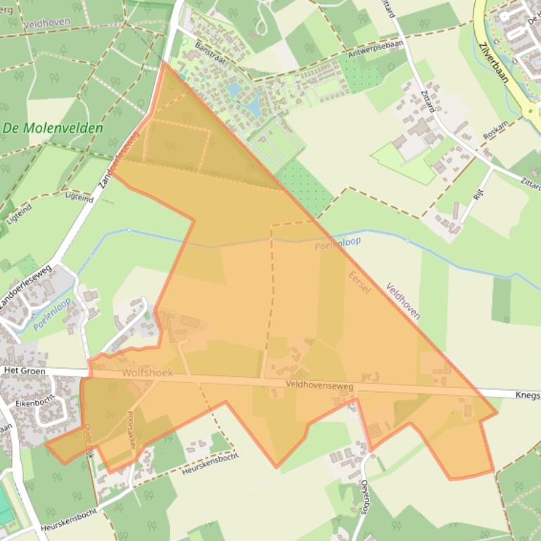 Kaart van postcodegebied 5511KJ.