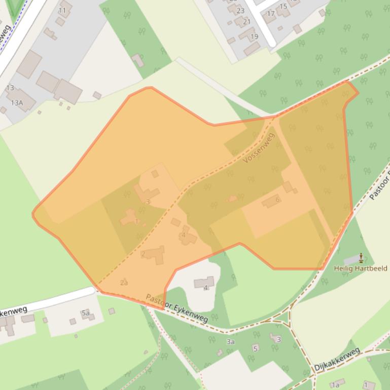 Kaart van postcodegebied 5511KT.