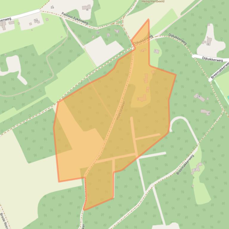 Kaart van postcodegebied 5511KW.
