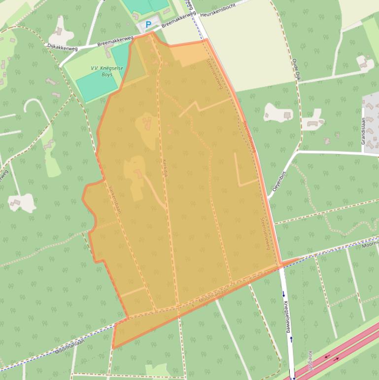 Kaart van postcodegebied 5511KZ.