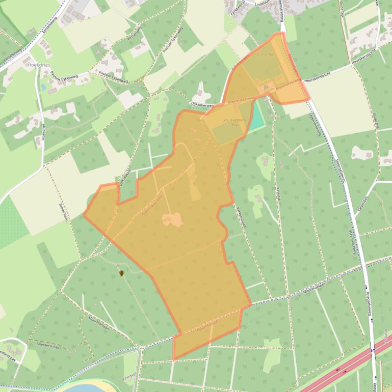 Kaart van postcodegebied 5511LA.