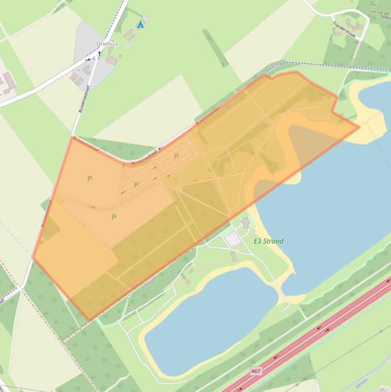 Kaart van postcodegebied 5511LZ.